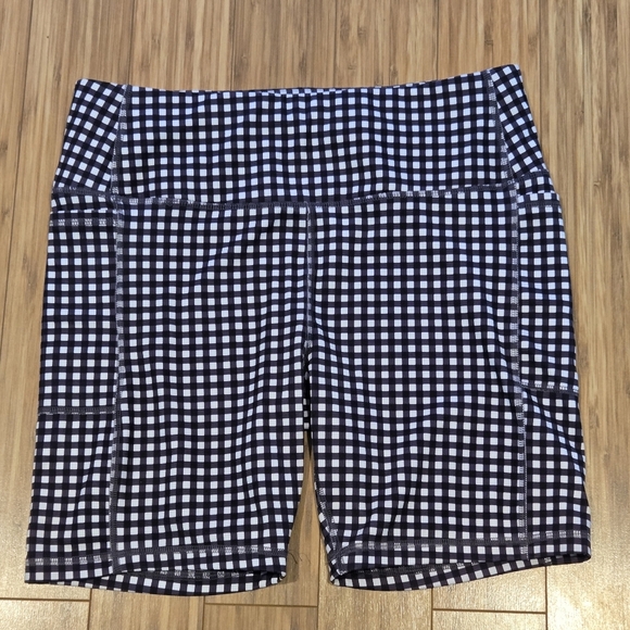 NWOT Athletic Works Black and White Checkered Shorts - Picture 1 of 7